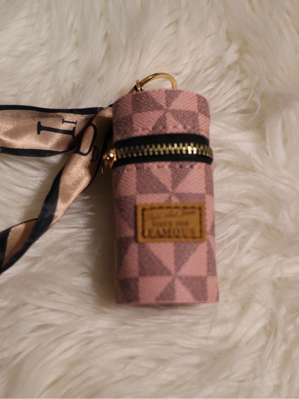 Makeup Brush Holder Case - Pink Geometric - Picture 2 of 2